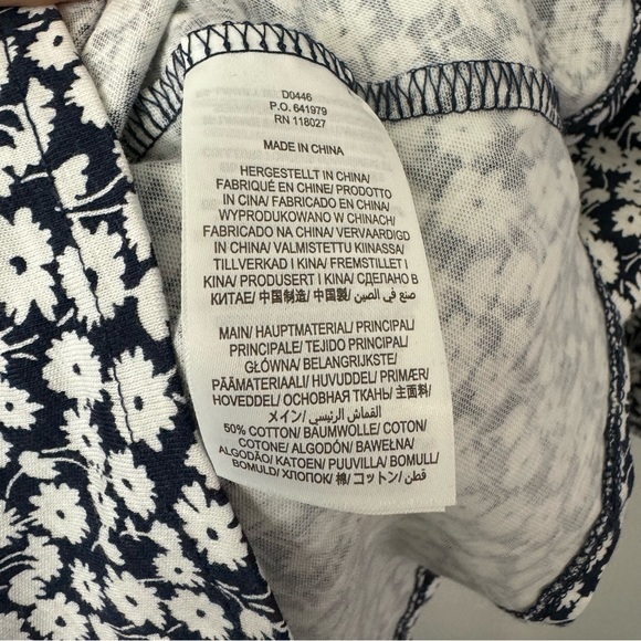 NWT Boden Button Front Jersey Mini Dress Floral French Navy Tulip Spring Size 4P - Picture 13 of 13